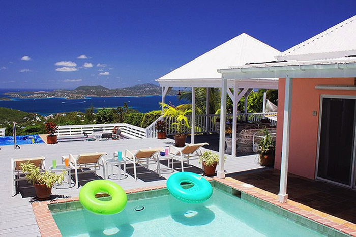Pool, main deck, and gazebo